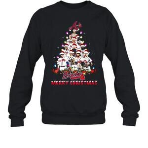 Atlanta Braves Players Christmas Tree Team Holiday Spirit Cozy Sweatshirt
